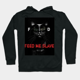 Hungry black maine coon cat  - feed me slave - Hoodie